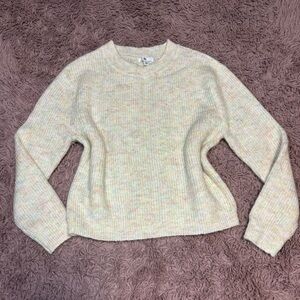 BP Women Rainbow Pastel Crewneck Knit Sweater